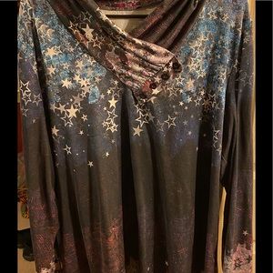 Women’s 2X Plus tunic top. NWOT. Very pretty.